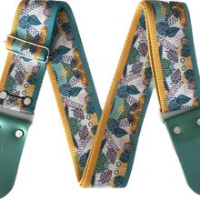 Medusa Teal Deri Uçlu Gitar Askısı