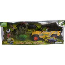 Mega Oyuncak Dinozor Avcısı Jeepli Oyun Seti