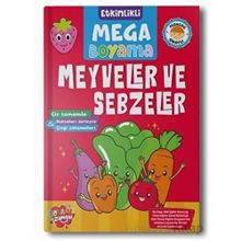 Mega Pedagog Onaylı Meyveler Ve Sebzeler Boyama Zamanı Etkinlikli Boyama Kitabı