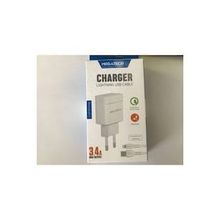 Megatech CC-03 3.4A Lightning Usb Kablo Ev Şarj Adaptörü Hızlı Şarj