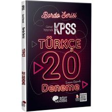 Mehmet Eğit Yayınları 2023 KPSS Türkçe Tamamı Çözümlü 20 Bordo Deneme Sınavı