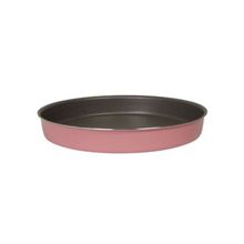 Mehtap Pembe 34 cm Granit Yuvarlak Tepsi