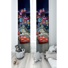 Mekta Home MKT-389 Bebek ve Çocuk Odası Şimşek Mcqueen 2 Kanat Fon Perde