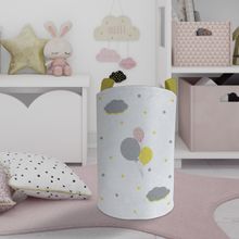 Mekta Home Üç Renkli Balon Desenli Bebek ve Çocuk Odası Oyuncak Sepeti