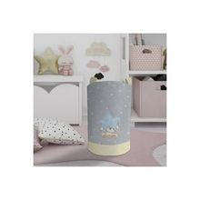 Mekta Home Yıldız ve Ayıcık Desenli Sarı Çizgili Bebek ve Çocuk Odası Oyuncak Sepeti