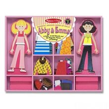 Melissa&Doug Ahşap Mıknatıslı Giydirme- Abby İle Emma