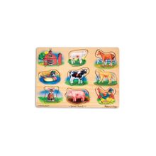 Melissa&Doug MD000268 Çiftlik Hayvanları Ahşap Sesli Yapboz