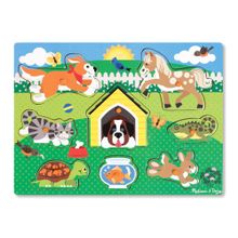 Melissa&Doug Melıssa Doug Ahşap Tutmalı Yapboz Evcil Hayvanlar