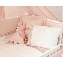 Meltem Smart Mondo İncili Pembe Pamuklu 60x120 cm Bebek Uyku Seti