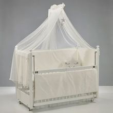 Meltem Smart Mondo Sallanır Ahşap 60x120 cm Beyaz Motto Ekru Anne Yanı Beşik
