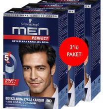 Men Perfect 90 Siyah 3 Adet Erkek Saç Boyası