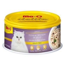 Meo Delite Tahılsız Jöleli Ton Balıklı ve Tavuklu Yetişkin Konserve 80 GR Kedi Maması