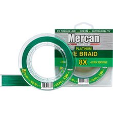 Mercan PE Örgü Platinum 8X İp 0.33 mm - 150 mt Yeşil Makara Misina