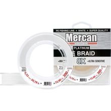 Mercan PE Örgü Platinum 8X İp 0.33 mm - 300 mt Beyaz Misina
