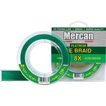 Mercan PE Örgü Platinum 8X İp 0.37 mm - 150 mt Yeşil Makara Misina