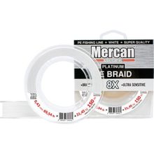 Mercan PE Örgü Platinum 8X İp 0.43 mm - 150 mt Beyaz Makara Misina