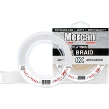 Mercan PE Örgü Platinum X8 İp 300 m Beyaz 0.45 mm Misina