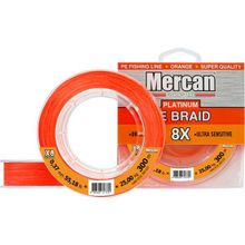 Mercan PE Örgü Platinum X8 İp 300 m Turuncu 0.37 mm Misina