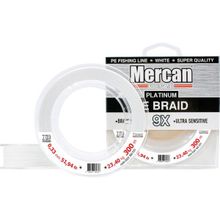 Mercan PE Örgü Platinum X9 İp 300 m Beyaz 0.33 mm Makara Misina