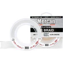 Mercan PE Örgü Platinum X9 İp 300 m Beyaz 0.45 mm Makara Misina