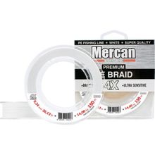 Mercan PE Örgü Premium 4X İp 0.24 mm - 150 mt Beyaz Makara Misina