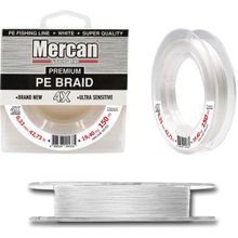 Mercan PE Örgü Premium 4X İp 0.33 mm - 150 mt Beyaz Makara Misina