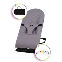 Merfbaby Gri Çantalı Oyuncaklı Ana Kucağı