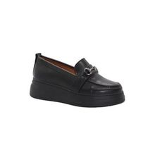 MergenShoes BF0685 Siyah Yüksek Taban Kadın Günlük Ayakkabı