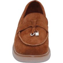 MergenShoes G058 Taba Süet Kauçuk Taban Kadın Günlük Ayakkabı