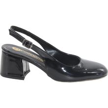 MergenShoes MF302 Siyah Düz Kadın 6 cm Topuklu Ayakkabı