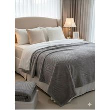 Merinos Elegans Gri 220x240 cm Çift Kişilik Battaniye