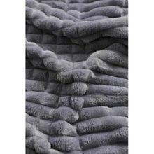 Merinos Modern Line Koyu Gri Antrasit 3 Parça Battaniye Seti