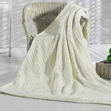 Merinos Pearl Tomurcuk Kemik 200x220 cm Krem Çift Kişilik Battaniye
