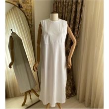 Mersha Collection Mersha Sıfır Kol Astar Emzirme Elbisesi - Lohusa Içlik - Emzirme Içlik - Beyaz