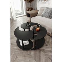 Messer Yin Yang Unıty Serenıty Orta Sehpa 3 Lü Siyah 70Cm