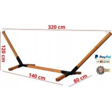 Metal Ayaklı Ahşap Bahçe Hamak Ayağı / Şık Ve Dayanıklı Tasarım Hamak Ayağı