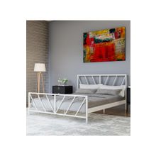Metalia 140x190 cm Gözde Beyaz Çift Kişilik Karyola