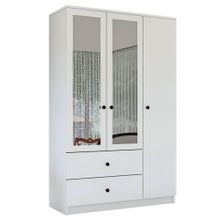 Metalia Gm 853 Home 3 Kapılı 2 Çekmeceli Düğme Kulplu Aynalı Gardırop