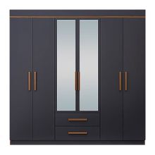 Metalia GM820 Armina Lüx 6 Kapı 2 Çekmeceli Aynalı Gardrop