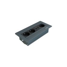 Metalline Sole-Line Antrasit Dönmeli Masaüstü USB Priz Kutusu