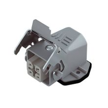 Mete Enerji 403003S 4x10A Geçişli Metal Mandal Çoklu Eğik Makine Prizi