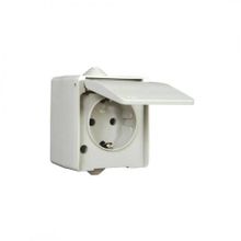 Mete Enerji 40500505 IP54 Nemliyer için Kapaklı Topraklı Priz