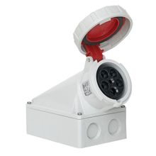 Mete Enerji T110226 5x63A 3P+N+E 6h/50-60Hz 380 415 Watt IP67 Cee Norm Pilot Kontaklı Eğik Gövdeli Duvar Prizi