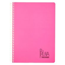 Meteksan 144 Yaprak Fuşya Kareli Pruva A4 Pet Spiralli Karton Kapaklı Defter