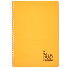 Meteksan Pruva A4 Pet Spiralli Karton Kapaklı 144 Yaprak Turuncu Çizgili Defter