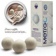 METSGO ( 3 Adet ) Yün Kurutma Topu - Doğal Yumuşatıcı- Kırışık Giderici - Kurutma Makinesi Için