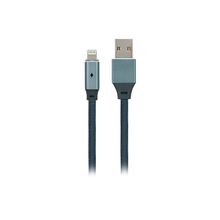 MF Product Jettpower 0020 1-2 m Gri Metal Başlıklı Örgülü 2.1A Led Göstergeli Lightning Hızlı Şarj Kablosu