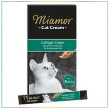 Miamor 6x15 gr Cream Kümes Hayvanı ve Biyotin Kedi Ödülü