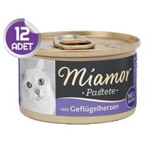 Miamor 85 gr 12 Adet Pastete Yürek Etli Yetişkin Kedi Konservesi