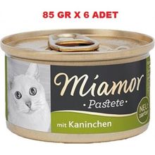 Miamor Pastete Tavşanlı Tahılsız 6x85 gr Kedi Konservesi